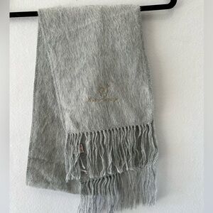 2 for $26 Alpaca Camargo Peruvian Alpaca Wool Blend Scarf Light Gray NWOT